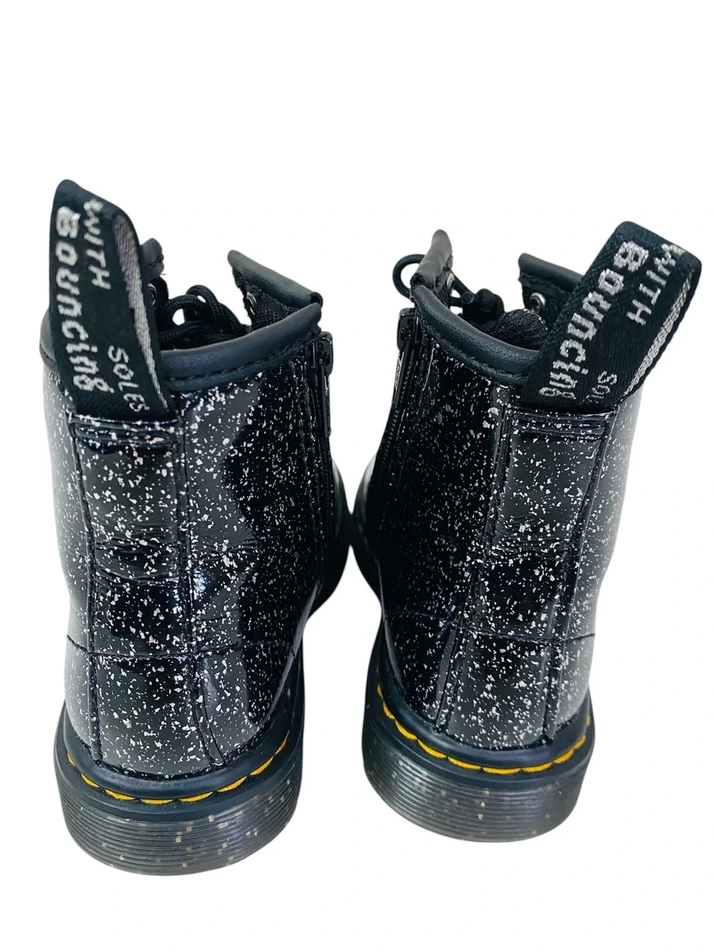 Dr. Martens 1460 Black Cosmic Glitter Boots Size 8